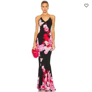 Norma Kamali Vibrant Floral Maxi Dress